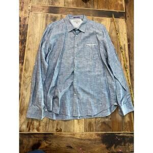 Ted Baker London Blue Long Sleeves Button Down Shirt Size 6